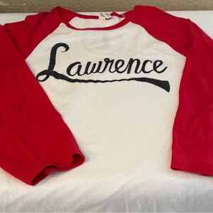 Red and White Raglan Shirt
